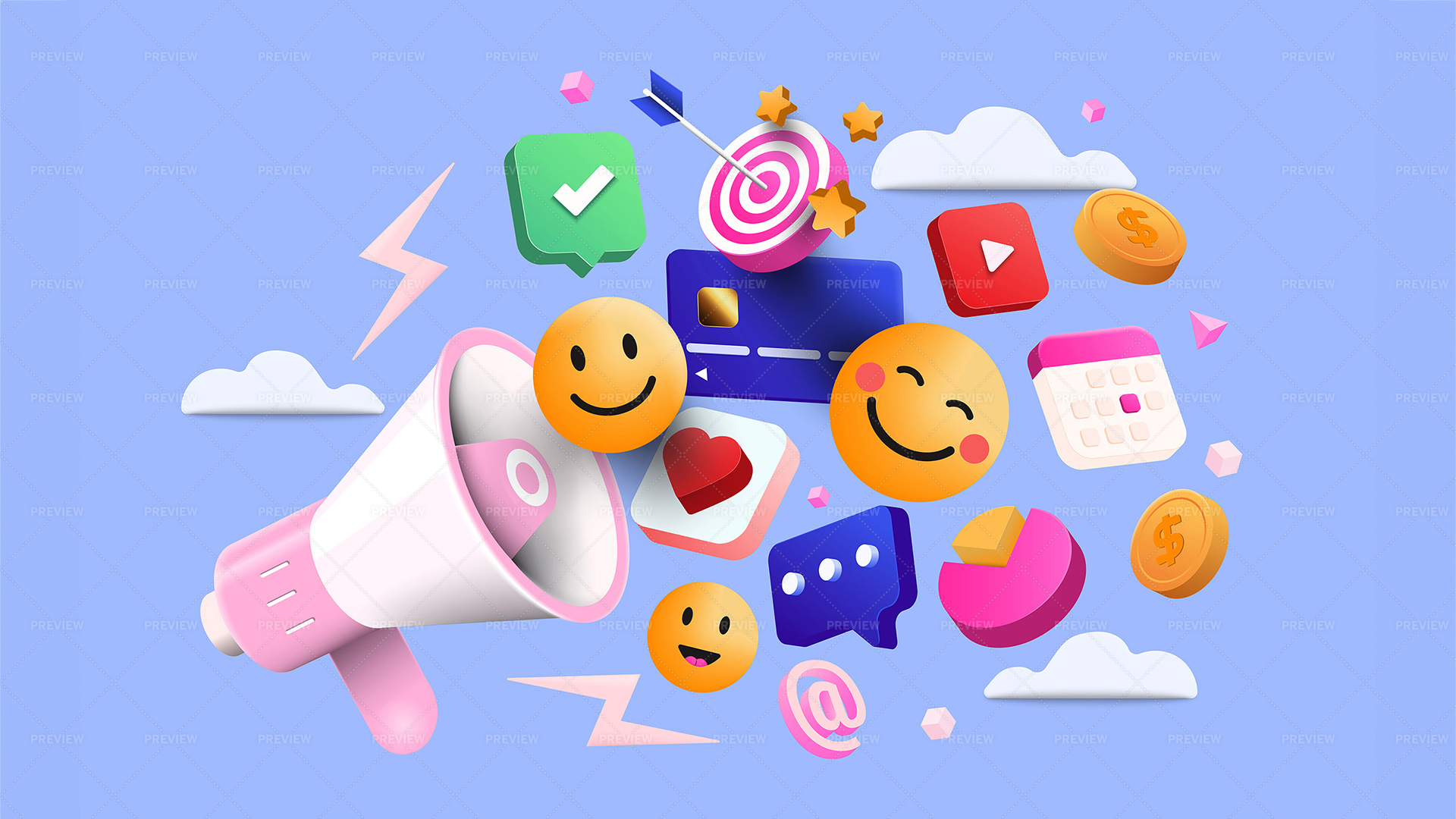 Digital Marketing 3D Icon